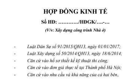 Hợp đồng giao khoán nhân công